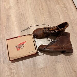 Red Wing Shoes Brown Leather « Iron Ranger » Lace-Up Boots